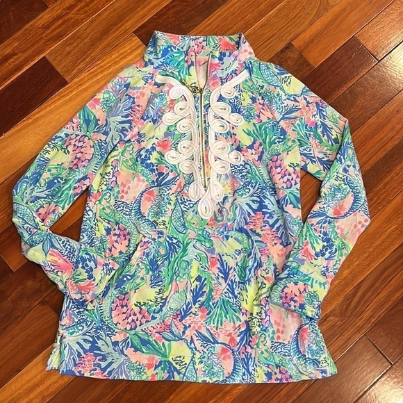 🌸 Lilly Pulitzer Skipper Tunic Popover Shirt Size XS - Picture 1 of 6